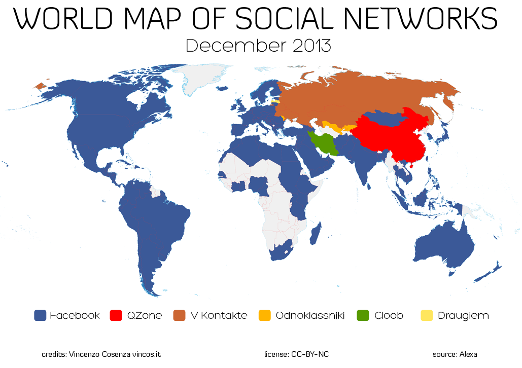 World Map of Social Networks